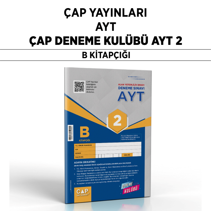 ÇAP YAYIN YKS AYT DENEME KULÜBÜ SNV 2-B - 25-26